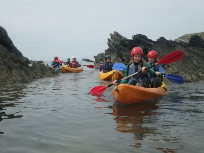 sea-kayaking activity for kids Gwynedd