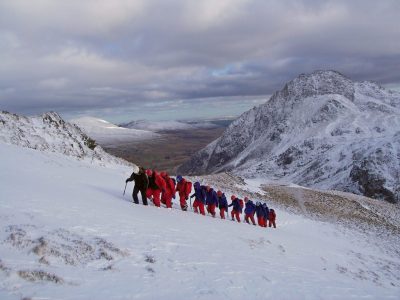 Outdoor residential winter mountaineering in Snowdonia